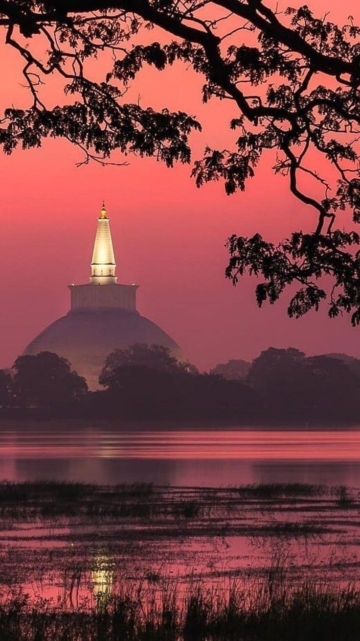 Stupa at Sunset